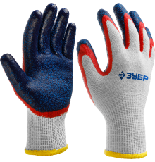 11454-XL Перчатки ЗУБР ЗАХВАТ-2,с двойным текст.нитриловым обливом размер L-XL