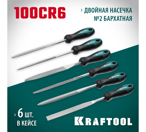 KRAFTOOL Набор надфилей 160мм, 6 шт 16030-6