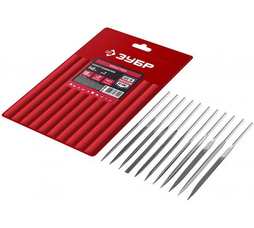 Набор ЗУБР Надфили, 140мм, 10 шт, 1605-Н10