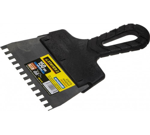 1009-15-06 Шпатель STAYER PROFESSIONAL нержавеющий зубчатый 150мм, зуб 6х6мм