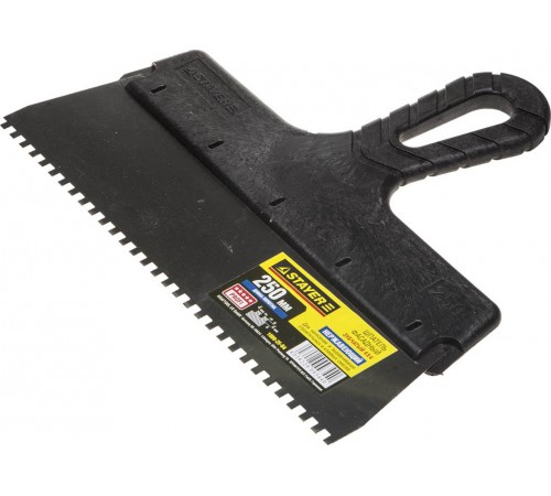 1009-25-04 Шпатель STAYER PROFESSIONAL нержавеющий зубчатый 250мм, зуб 4х4мм