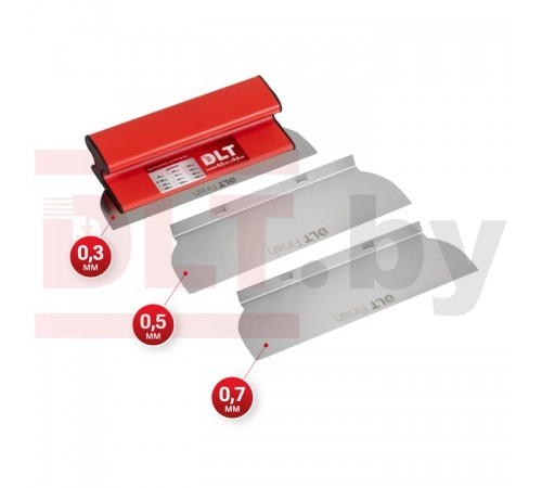 Малярный шпатель DLT Finish версия PRO, h-образный, 30 см (лезвия 0.3, 0.5, 0.7 мм), арт.1659 NEW