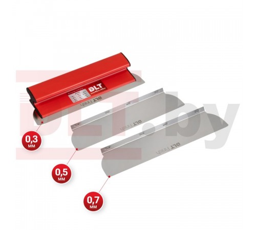 Малярный шпатель DLT Finish версия PRO, h-образный, 45 см (лезвия 0.3, 0.5, 0.7 мм), арт.1662 NEW