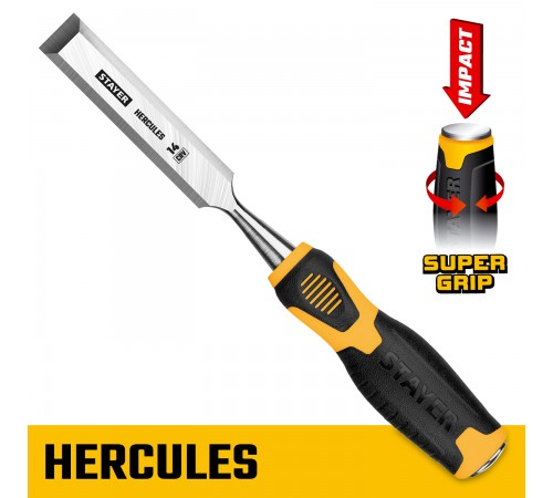 18205-14_z01 Стамеска-долото STAYER HERCULES с 2-компонентной рукояткой, 14 мм