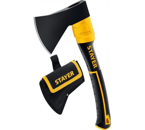 STAYER  FIBERGLASS, 600/800 г, с чехлом, 350 мм, кованый топор, Professional (2062-06P_z02)