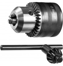 2908-13-1/2_z02 Патрон ударный ключевой для дрели ЗУБР ПРОФЕССИОНАЛ, 13мм, 1/2, ключ в комплекте