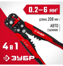 ЗУБР 0.2-6 мм², стриппер автоматический с винтом микронастройки ТМ-1 22645 Мастер