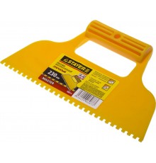 1022-4 Шпатель малярный STAYER MASTER 230 мм,зубчатый 4х4мм ,пластмассовый