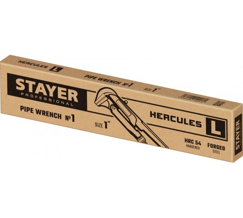 27331-1 Ключ трубный STAYER HERCULES-S, №1, прямые губки