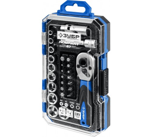 27642-Н27_z01 Набор инструмента универсальный ЗУБР Компакт-27 Профессионал 27пр.