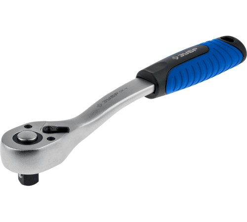 27730-1/2 Трещотка для торцовых головок ЗУБР ЭКСПЕРТ (1/2), Сr-V, 72 зубца, хроматир. покрытие