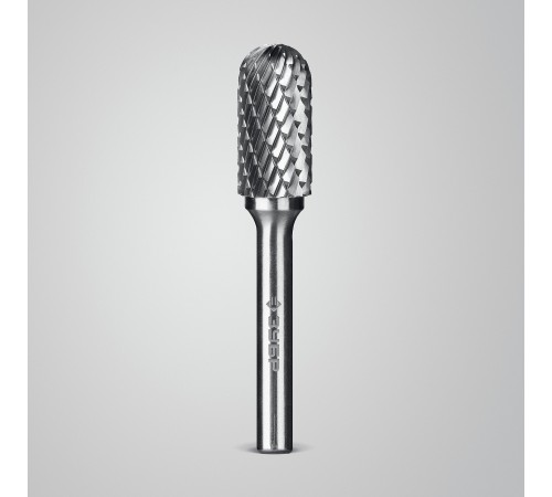 ЗУБР 12х25 мм, тип C (цилиндр со сферическим концом), хв-к 6 мм, твердосплавная борфреза, ПРОФЕССИОНАЛ (28802-12-25)