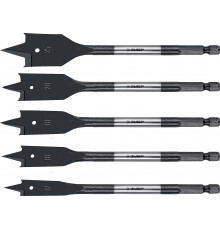 29505-H5_z01 Набор сверл перовых по дереву ЗУБР, 5 шт, 12-16-18-20-25 мм, HEX 1/4