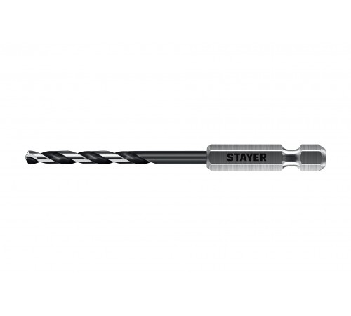 STAYER  НЕХ-1/4", d 4.2 х 98 мм, сверло по металлу для винтовёртов и шуруповертов IMPACT READY (29603-4.2)
