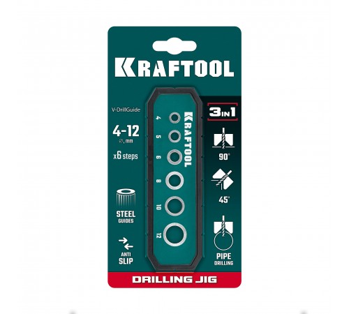 Кондуктор для сверления KRAFTOOL Woodsniper 121 под углом 45° и 90° 6 отверстий 4-12мм 30073