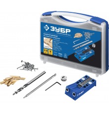 30091 Кондуктор двойной для глухих отверстий,два отверстия,в кейсе ЗУБР