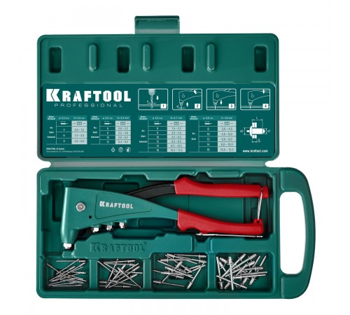 31173_z01 Заклепочник KRAFTOOL X-5F, с функцией удержание заклепки