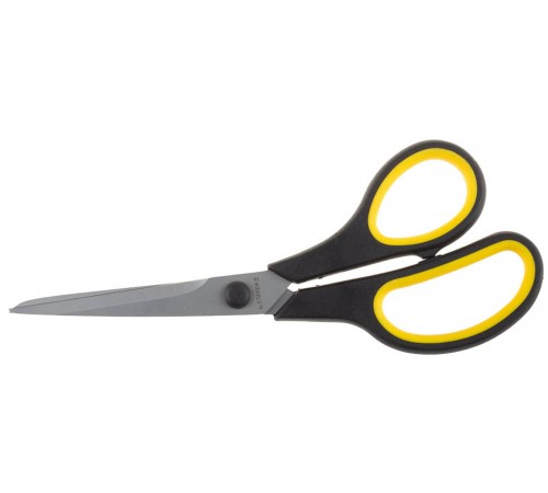 40466-19 Ножницы STAYER MASTER  изогнутые хозяйственные, двухкомпонентные ручки, 195мм