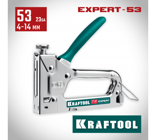 Степлер стальной KRAFTOOL Expert-53, тип 53, 4-14мм 3187_z01