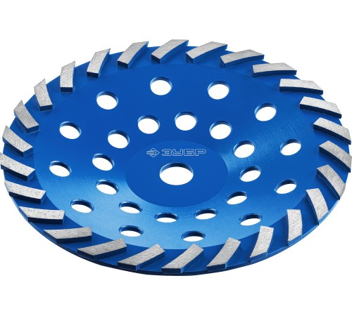 Чашка алмазная сегментная шлифовальная Зубр Турбо 230 мм 33370-230_z01