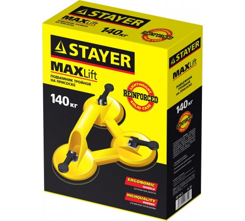 33718-3 Стеклодомкрат STAYER MASTER MAXLift пластмассовый, тройной, 140 кг