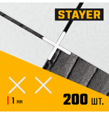 3380-1 Крестики для кафеля STAYER, 1 мм (200 шт)