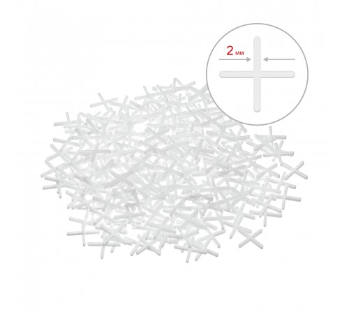 Крестики для плитки ЗУБР, 2 мм, 200 шт 33811-2