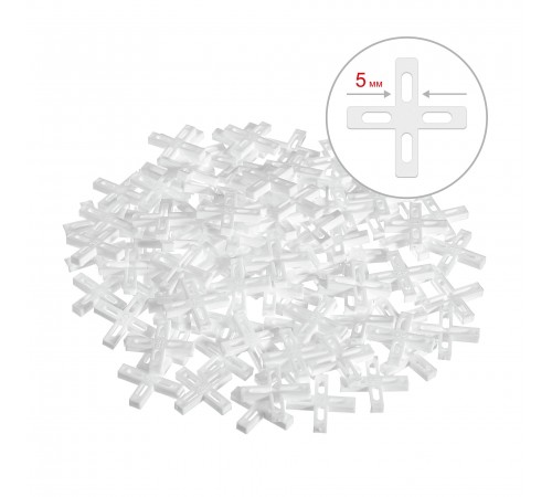 33811-5 Крестики для кафеля ЗУБР, 5 мм (100 шт)