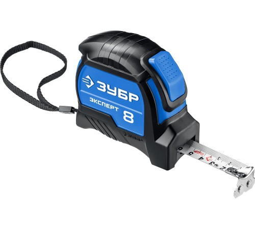 34057-08-25_z02 Рулетка ЗУБР Эксперт Профессионал 8м х 25мм с нейлоновым покрытием