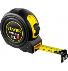 Рулетка STAYER BlackMax 10мx25мм Professional с двумя фиксаторами 3410-10_z02