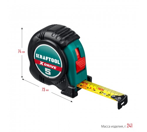 34122-05-19_z02 Рулетка KRAFTOOL X-Drive 5м х 19мм