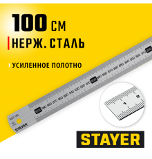 STAYER  длина 1.0 м, нержавеющая линейка, Professional (3427-100_z02)