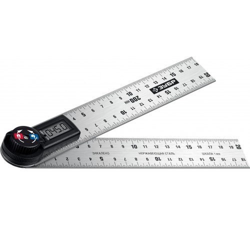 Угломер-транспортир электронный ЗУБР 200мм 34294