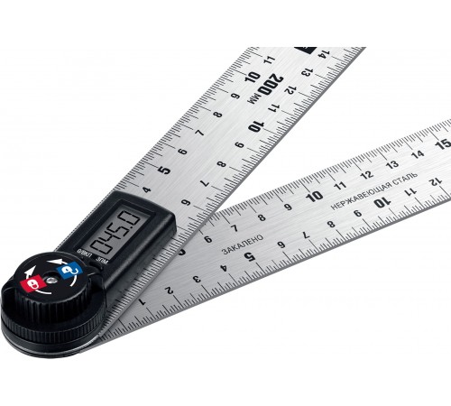 Угломер-транспортир электронный ЗУБР 200мм 34294