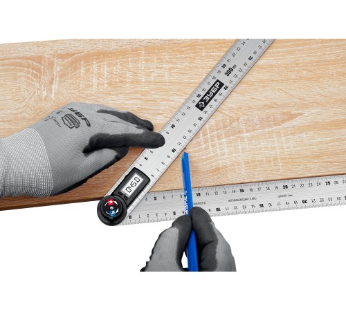 Угломер-транспортир электронный ЗУБР 300мм 34296