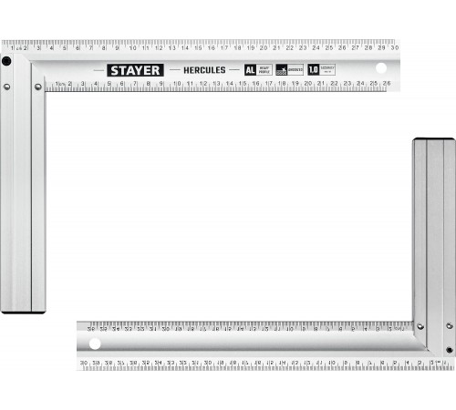 3432-30 Угольник STAYER HERCULES жесткий столярный с усиленным алюминиевым полотном 300мм