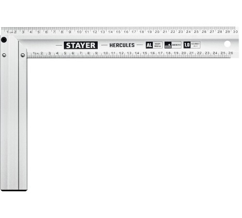 3432-30 Угольник STAYER HERCULES жесткий столярный с усиленным алюминиевым полотном 300мм