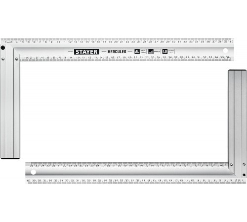 3432-40 Угольник STAYER HERCULES жесткий столярный с усиленным алюминиевым полотном 400мм