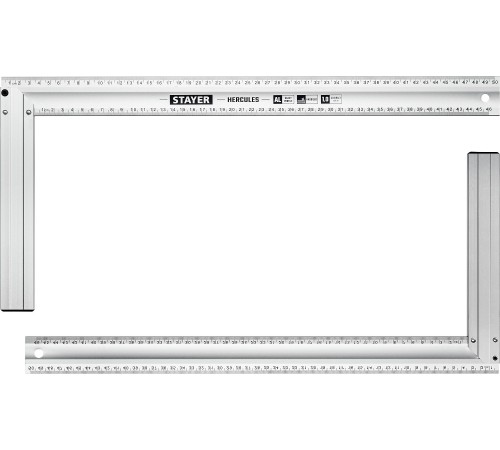 3432-50 Угольник STAYER HERCULES жесткий столярный с усиленным алюминиевым полотном 500мм