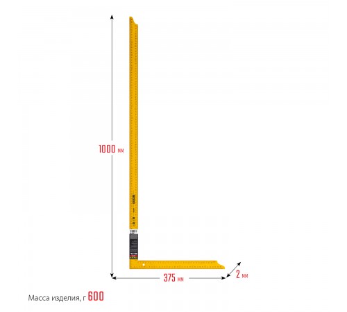 3438-100 Угольник STAYER METER 1000х370мм цельнометаллический