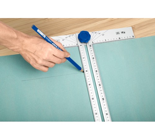 34389 Т-угольник ЗУБР Профессионал, алюминевый, с подвижной направляющей