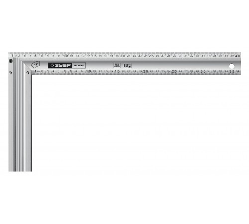 34392-40 Угольник ЗУБР ЭКСПЕРТ жесткий столярный с усиленным алюминиевым полотном 400мм