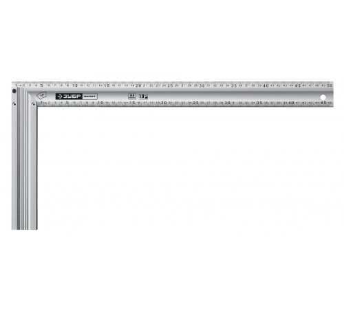 34392-50 Угольник ЗУБР ЭКСПЕРТ жесткий столярный с усиленным алюминиевым полотном 500мм