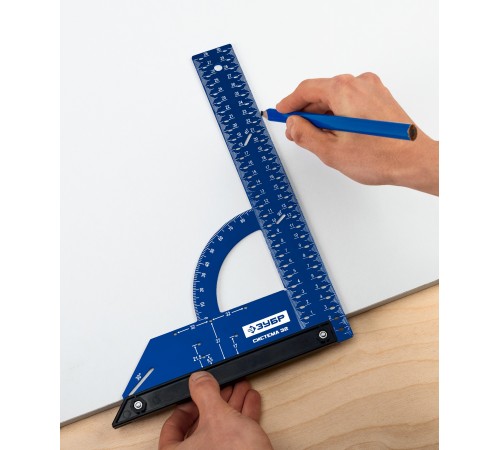 Угольник мебельный разметочный ЗУБР Система-32 34398-30