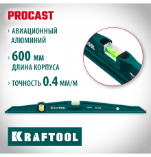 34717-060 Уровень  литой 600мм Kraftool PROCAST