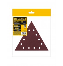 STEHER  GIRAFFE T-285 мм, Р320, шлифовальный треугольник на липучке, 12 отв., 5 шт. (35683-320)