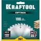 Диск пильный по дереву KRAFTOOL OPTIMA 190х30мм 36951-190-30