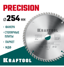 Диск пильный по дереву KRAFTOOL Precision, 254х30мм, 60Т 36952-254-30
