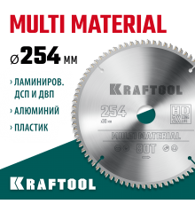 Диск пильный по алюминию KRAFTOOL Multi Material 254х30мм 80Т 36953-254-30