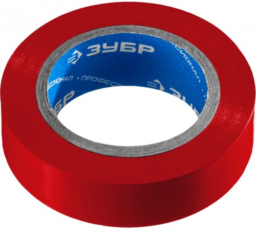 1233-3_z02 Изолента ЗУБР Электрик-10 красная, ПВХ, 15мм х 10м